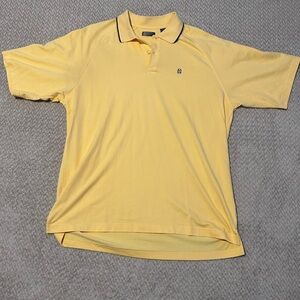 Izod Men’s Yellow Polo Shirt 100% Pima Cotton Size Large